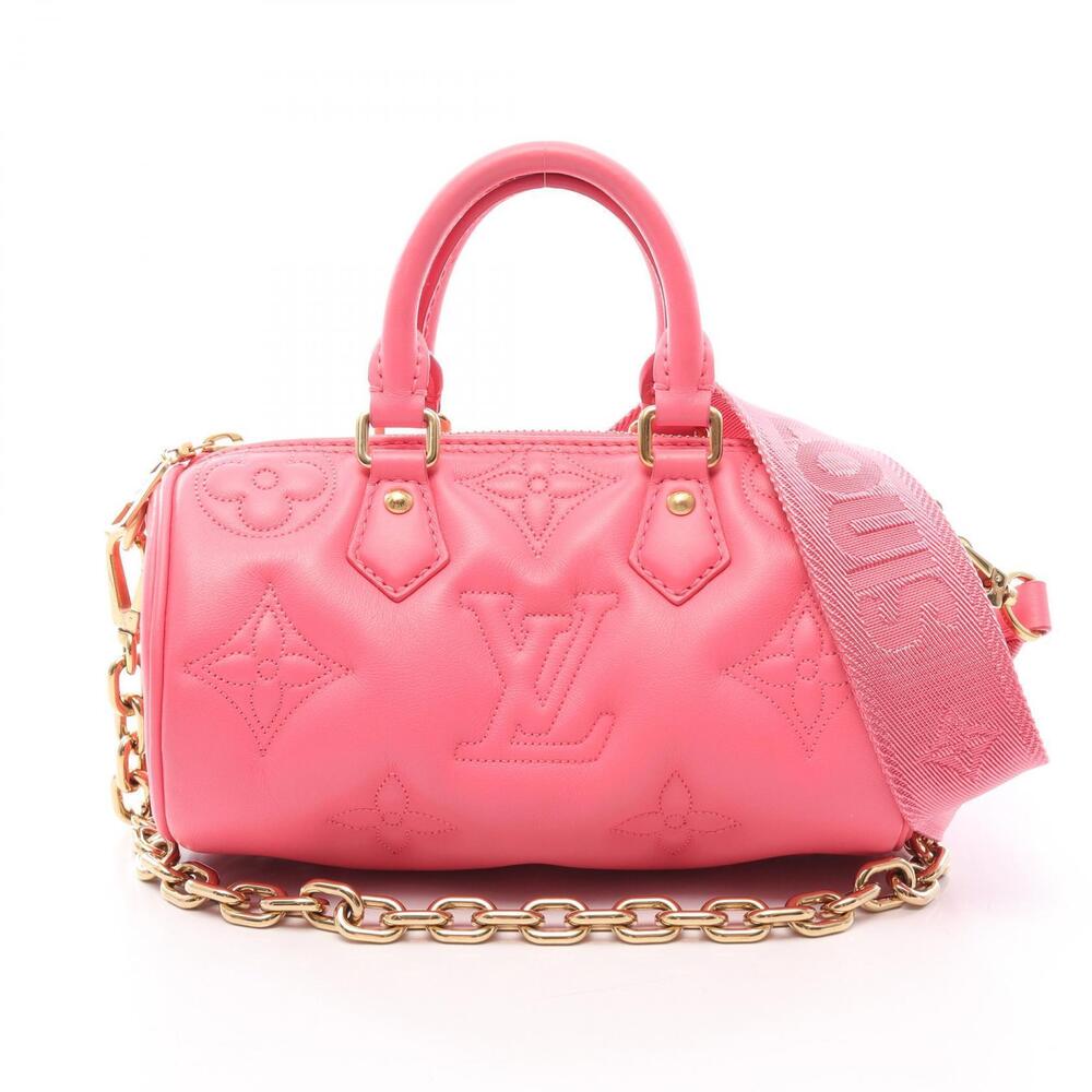 Louis Vuitton Papillon Bubble Glam Handbag Leather Pink